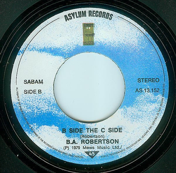 B. A. Robertson - Bang Bang (7") - Discogs image 3