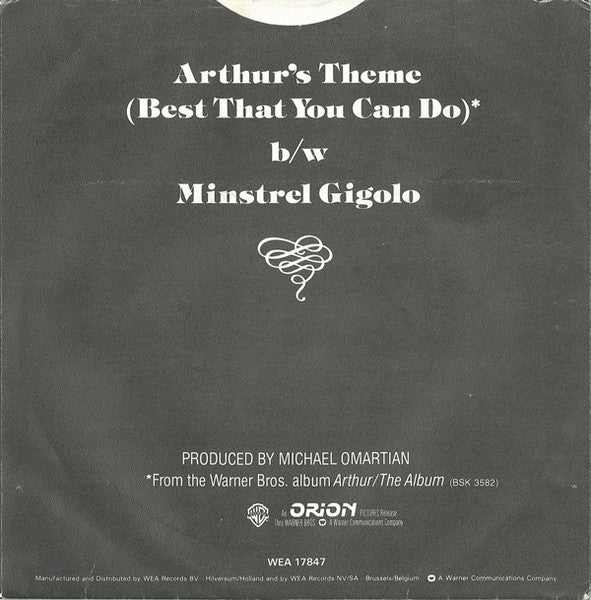 Christopher Cross - Arthur's Theme (Best That You Can Do) (7") - Discogs image 2