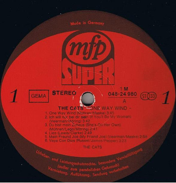 Cats, The - One Way Wind (LP) - Discogs image 2