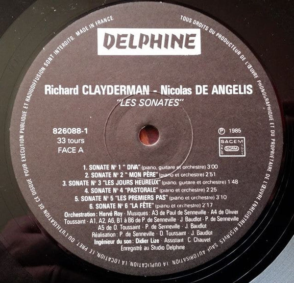 Richard Clayderman, Nicolas De Angelis - Les Sonates (LP) - Discogs image 3