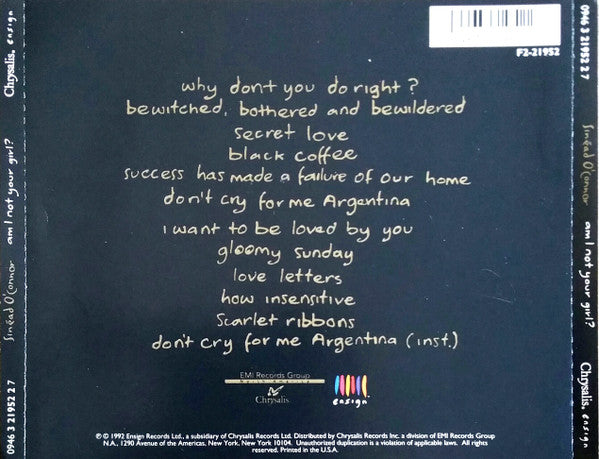 Sinéad O'Connor - Am I Not Your Girl? (CD) - Discogs image 3