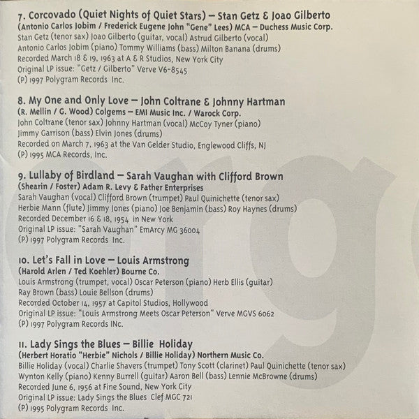 Unforgettable - הקולות הגדולים של הג'אז - Discogs image 6