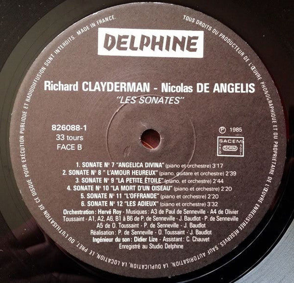 Richard Clayderman, Nicolas De Angelis - Les Sonates (LP) - Discogs image 4