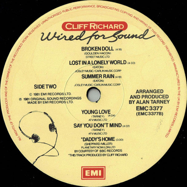 Cliff Richard - Wired For Sound (LP) - Discogs image 4