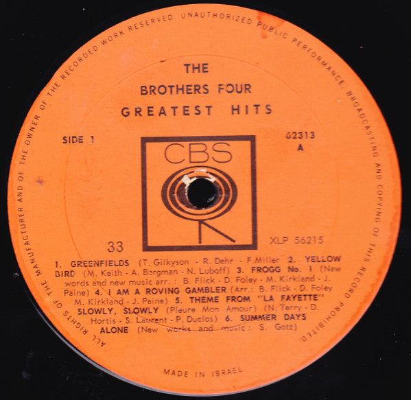 Brothers Four, The - Greatest Hits (LP) - Discogs image 3