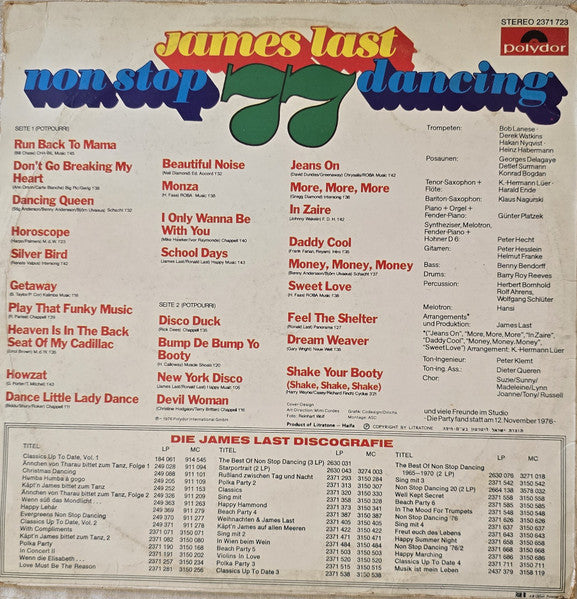 James Last - Non Stop Dancing 77 (LP) - Discogs image 4