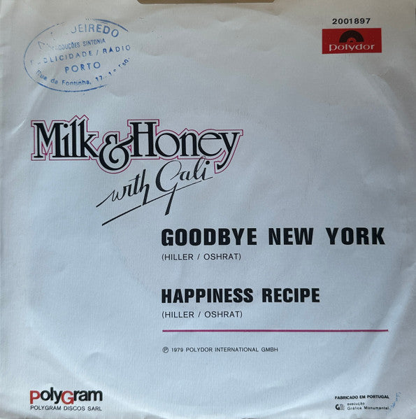 Milk And Honey With Gali Atari - Goodbye New York (7") - Discogs image 2