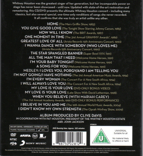 Whitney Houston - Live: Her Greatest Performances (CD) - Discogs image 2
