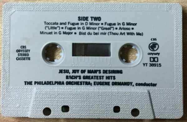 Philadelphia Orchestra, The, Eugene Ormandy - Jesus, Joy Of Man's Desiring, Bach's Greatest Hits (Cassette) - Discogs image 5