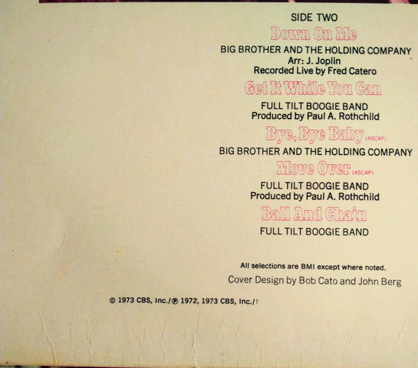 Janis Joplin - Janis Joplin's Greatest Hits (LP) - Discogs image 3