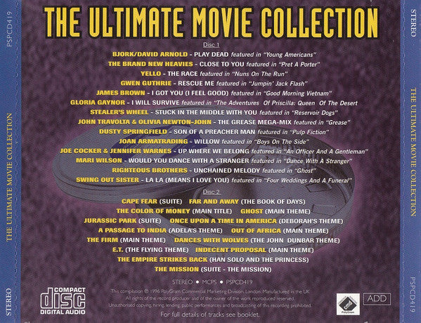 Various - The Ultimate Movie Collection - 28 Blockbusting Hits From The Movies (2xCD) - Discogs image 2