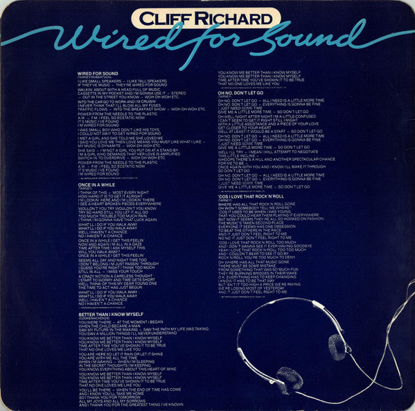 Cliff Richard - Wired For Sound (LP) - Discogs image 5