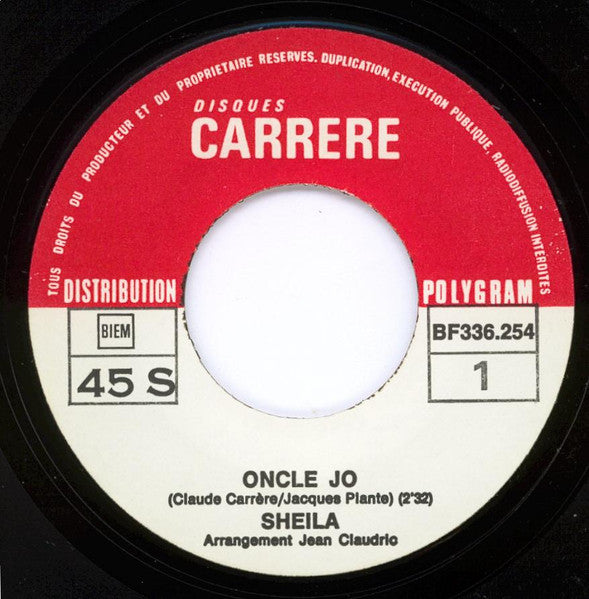 Sheila (5) - Oncle Jo (7") - Discogs image 3