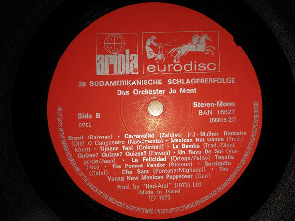Jo Ment & His Orchestra - 28 Südamerikanische Schlagererfolge (LP) - Discogs image 4