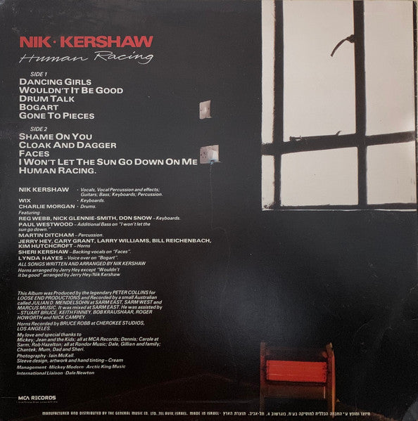 Nik Kershaw - Human Racing (LP) - Discogs image 2
