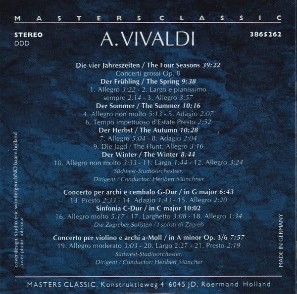 Antonio Vivaldi, Frédéric Chopin, Edvard Grieg, Franz Schubert & Johann Strauss Jr. - The Masters Collection Volume 2 (5xCD) - Discogs image 4