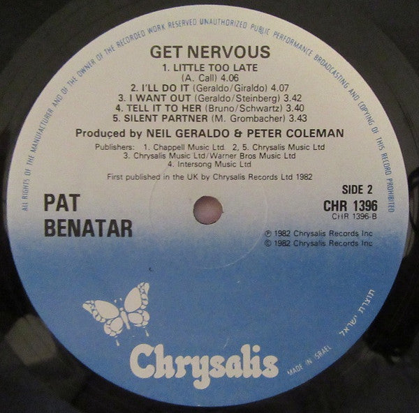 Pat Benatar - Get Nervous (LP) - Discogs image 4