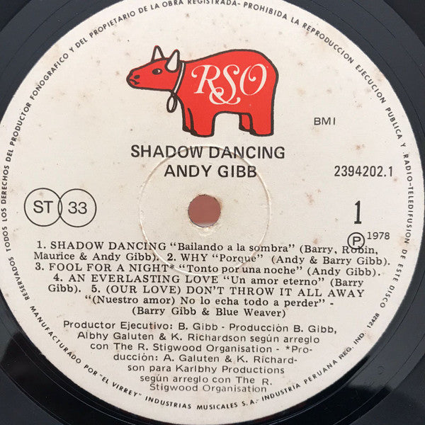 Andy Gibb - Shadow Dancing (LP) - Discogs image 3