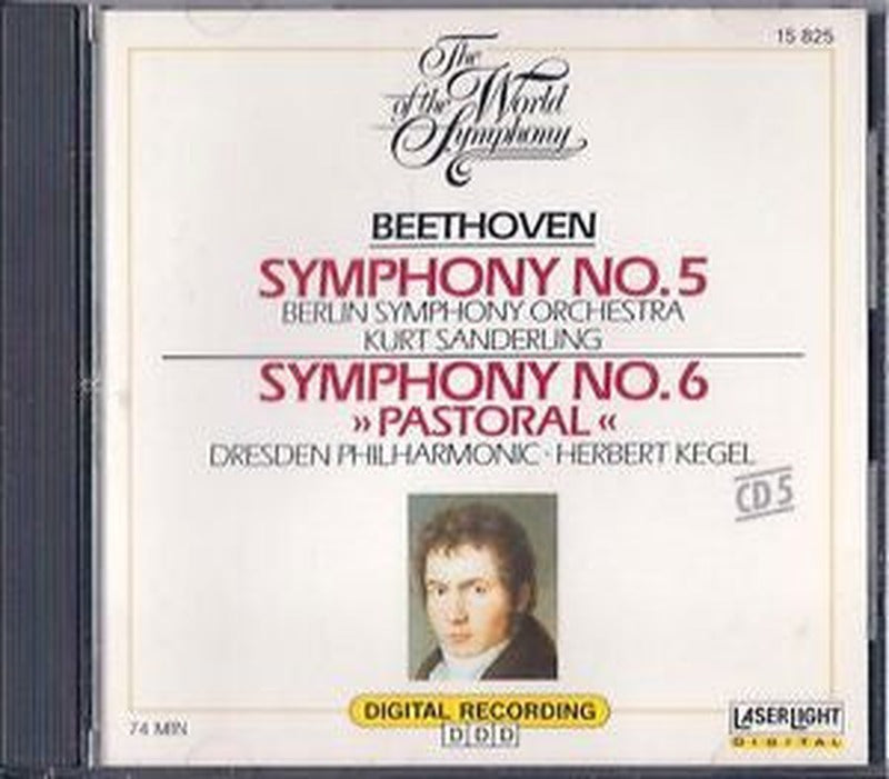 Ludwig van Beethoven, Berlin Symphony Orchestra, The, Kurt Sanderling, Dresdner Philharmonie, Herbert Kegel - The World Of The Symphony - Beethoven Symphony No.5 And Symphony No.6 (Pastoral) (CD)