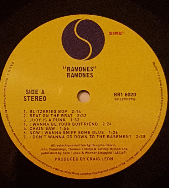 Ramones - Ramones (LP) - Discogs image 3
