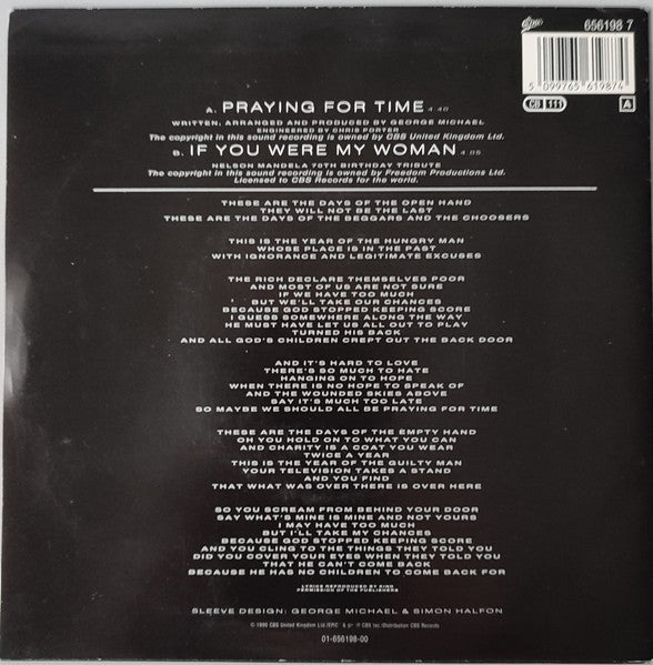 George Michael - Praying For Time (7") - Discogs image 2