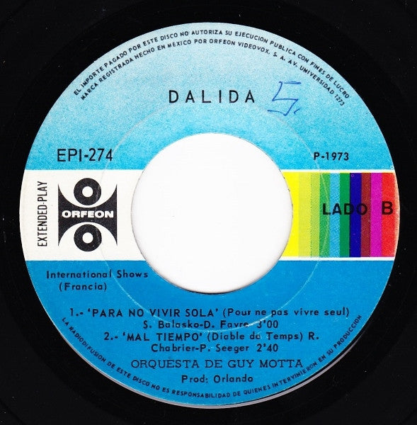 Dalida Y Alain Delon - Palabras... Palabras... (Paroles... Paroles...) (7") - Discogs image 4