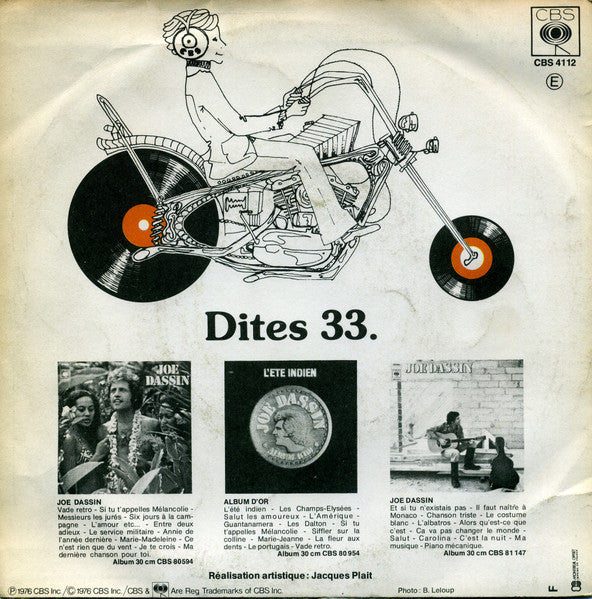 Joe Dassin - Salut / Et Si Tu N'Existais Pas (7") - Discogs image 2