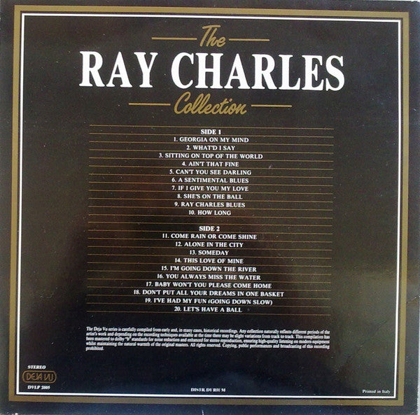 Ray Charles - The Ray Charles Collection - 20 Golden Greats (LP) - Discogs image 2