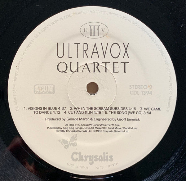 Ultravox - Quartet (LP) - Discogs image 4