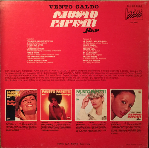 Fausto Papetti - Vento Caldo (LP) - Discogs image 2