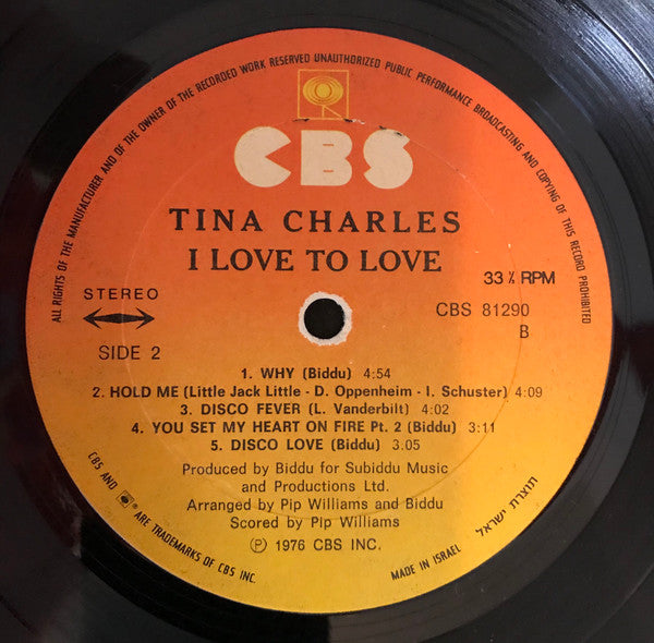 Tina Charles - I Love To Love (LP) - Discogs image 4