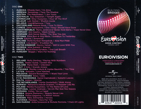 Various - Eurovision Song Contest Vienna 2015 - Building Bridges (2xCD) - Discogs image 2