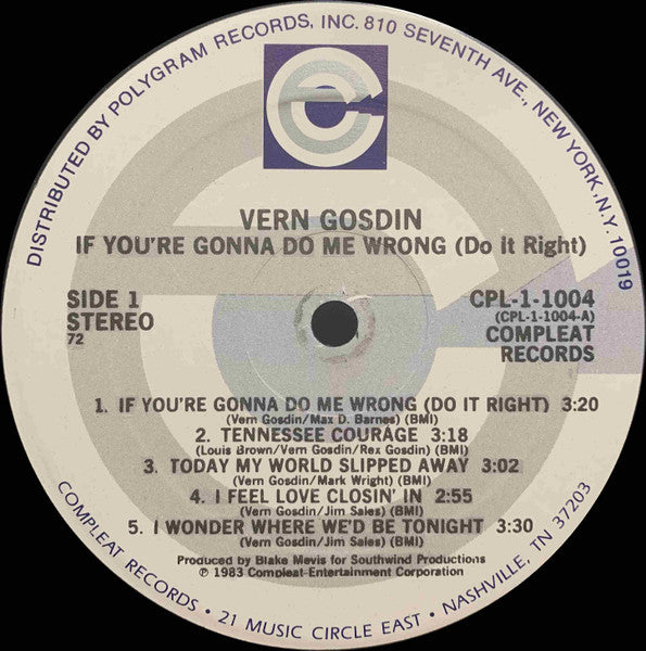 Vern Gosdin - If You're Gonna Do Me Wrong (Do It Right) (LP) - Discogs image 3
