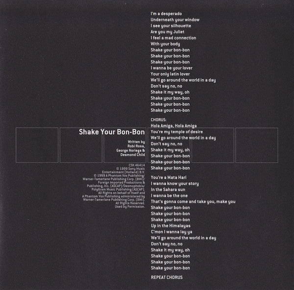 Ricky Martin - Shake Your Bon-Bon (CD) - Discogs image 4