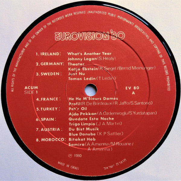Various - Eurovision '80 (LP) - Discogs image 3