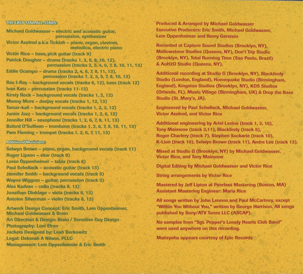 Easy Star All-Stars - Easy Star's Lonely Hearts Dub Band (CD) - Discogs image 6