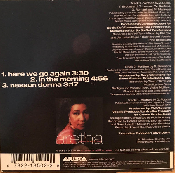 Aretha Franklin - Here We Go Again (CD) - Discogs image 2