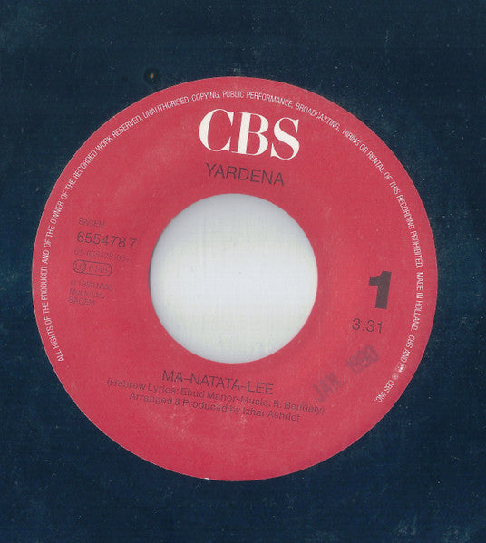 Yardena Arazi - Ma-Natata-Lee (7") - Discogs image 3