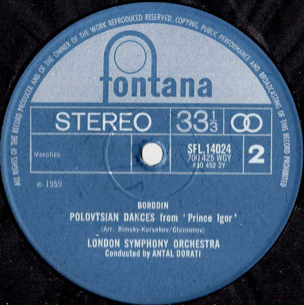 Alexander Borodin / Nikolai Rimsky-Korsakov, London Symphony Orchestra And London Symphony Chorus, Antal Dorati - Polovtsian Dances / Le Coq D'Or Suite (LP) - Discogs image 4
