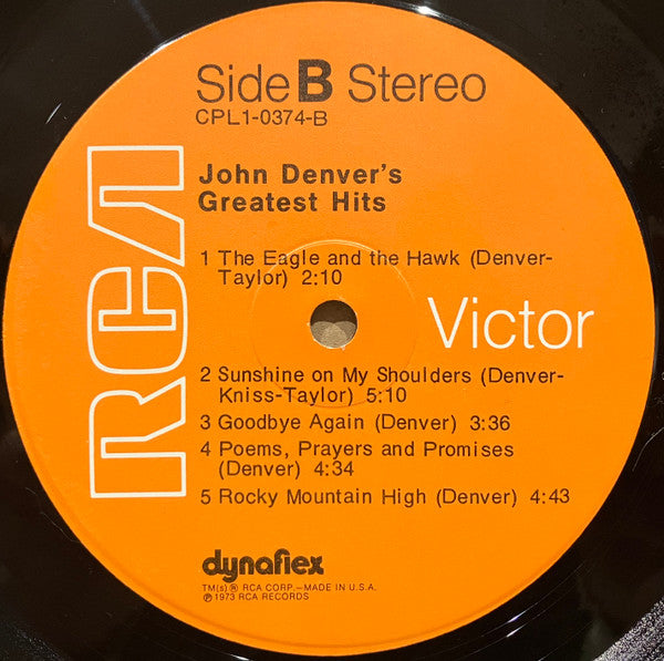 John Denver - John Denver's Greatest Hits (LP) - Discogs image 4