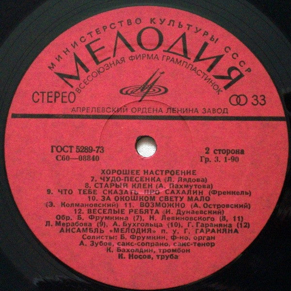 Мелодия - Хорошее Настроение (LP) - Discogs image 6