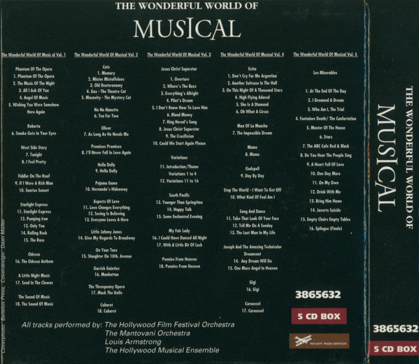 Hollywood Film Festival Orchestra, The, Mantovani And His Orchestra, Louis Armstrong, Hollywood Musical Ensemble, The - The Wonderful World Of Musical (Box Set) - Discogs image 2