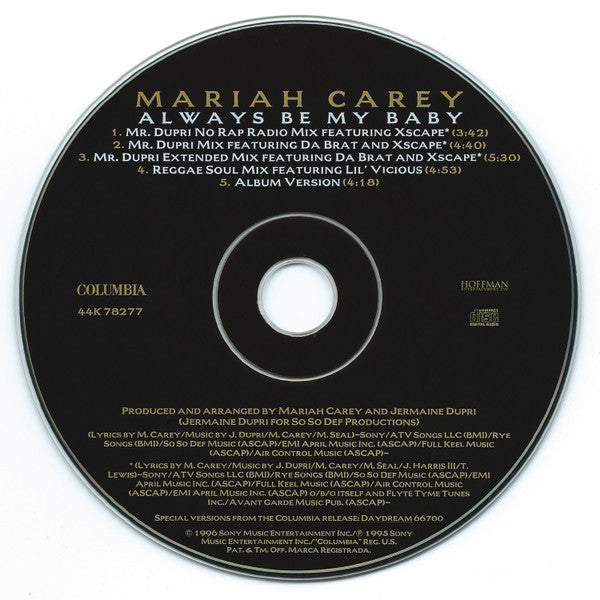 Mariah Carey - Always Be My Baby (CD) - Discogs image 3