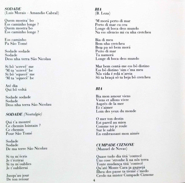 Cesaria Evora - Miss Perfumado (CD) - Discogs image 6