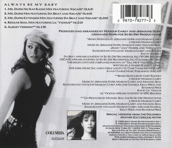 Mariah Carey - Always Be My Baby (CD) - Discogs image 2