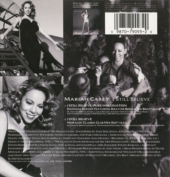 Mariah Carey - I Still Believe (CD) - Discogs image 2