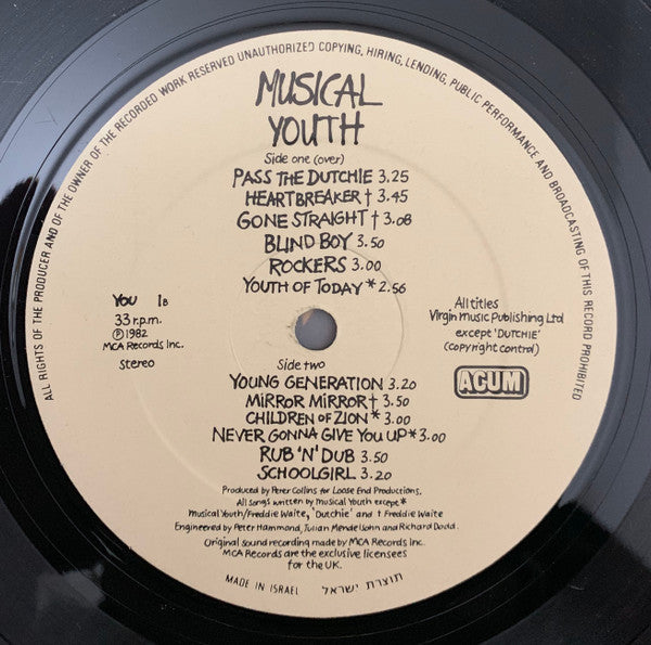 Musical Youth - The Youth Of Today (LP) - Discogs image 3