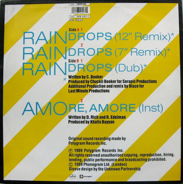 Kool & The Gang - Raindrops (The Blaze Re Mix) (12") - Discogs image 2