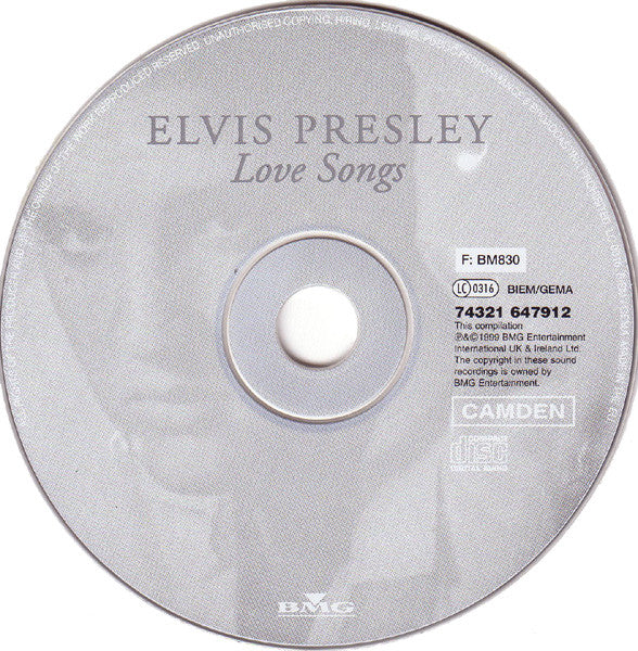 Elvis Presley - Love Songs (CD) - Discogs image 3