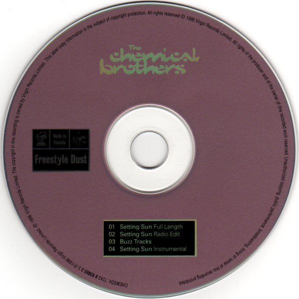 Chemical Brothers, The - Setting Sun (CD) - Discogs image 2